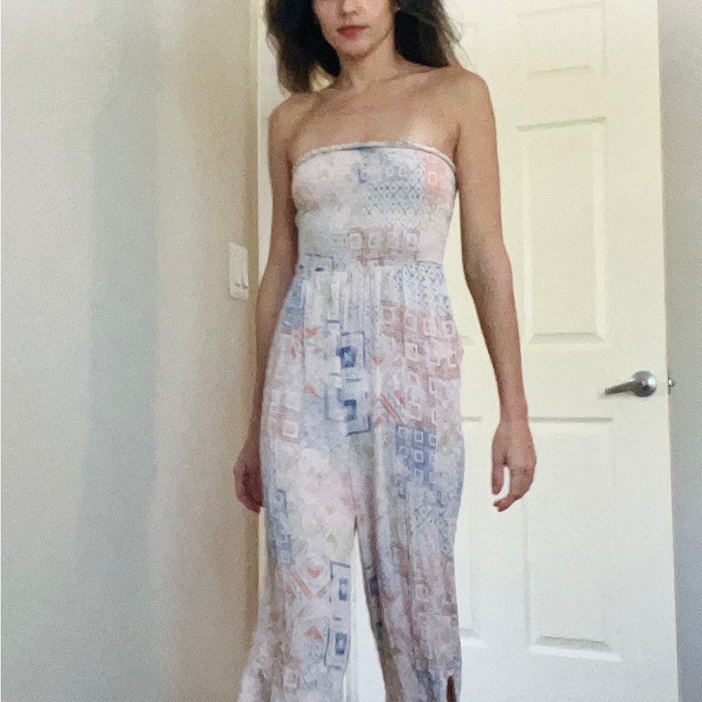 Anthropologie Strapless Boho Chic Lounge Romper